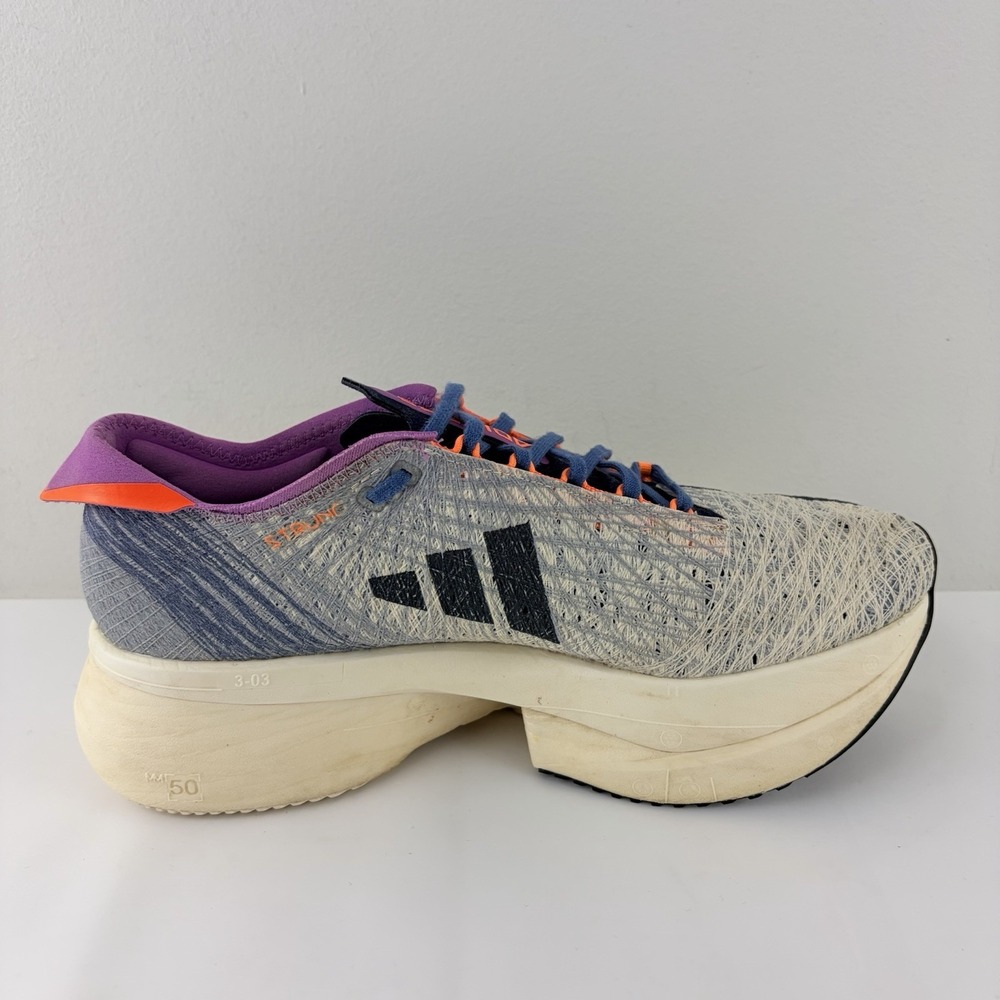 Adidas Adizero Prime X Strung Gray Navy Running Shoes Men's US 7.5 - Picture 5 of 10